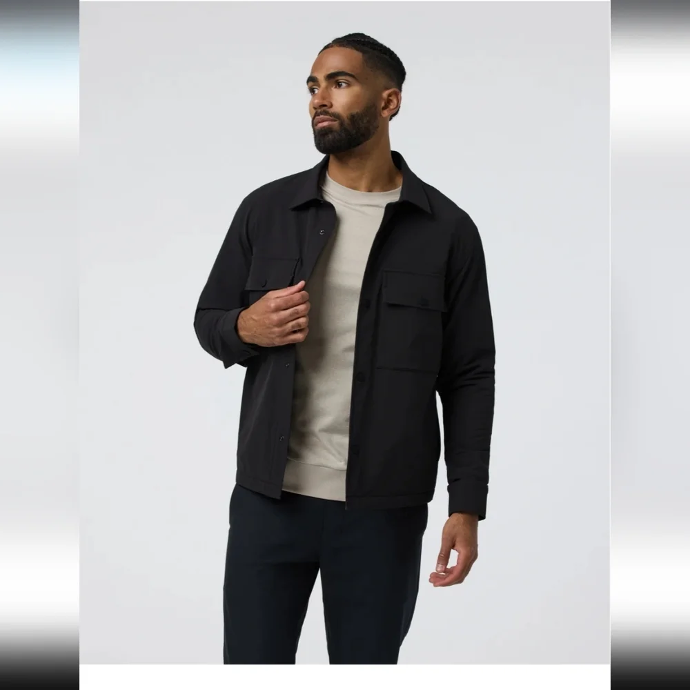Vuori Men’s Organic Cotton Ripstop Stretch Jacket Black - Picture 1 of 12